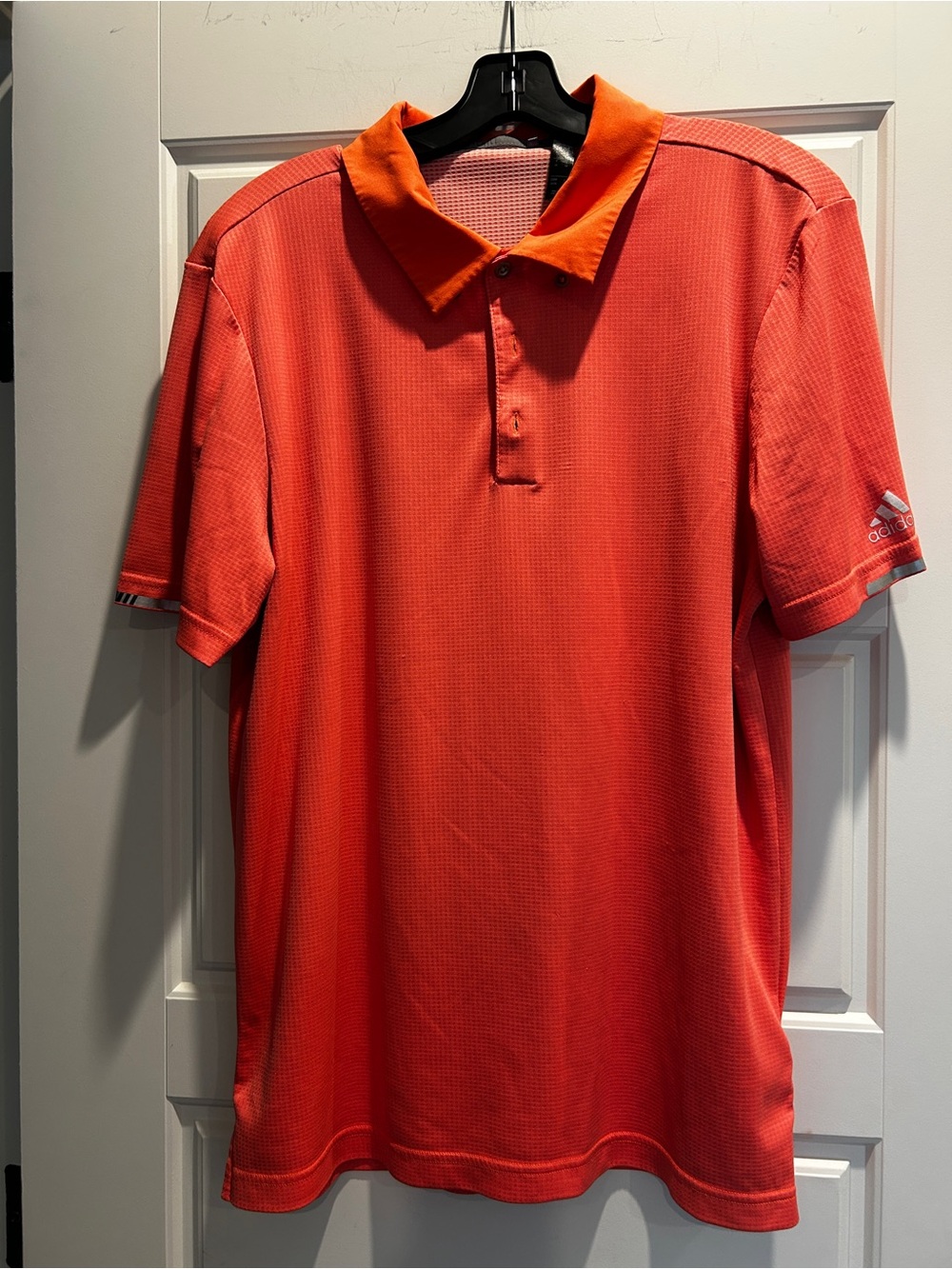 adidas Men’s Bright Orange Short-Sleeve Polo